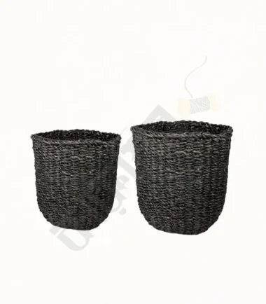 Dyed Seagrass Planter Pot set of 2