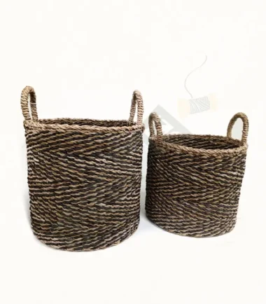 Handwoven Seagrass Storage Basket set of 2