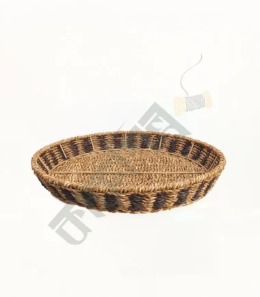 Seagrass Vegetable Tray Natural with Black Stripe