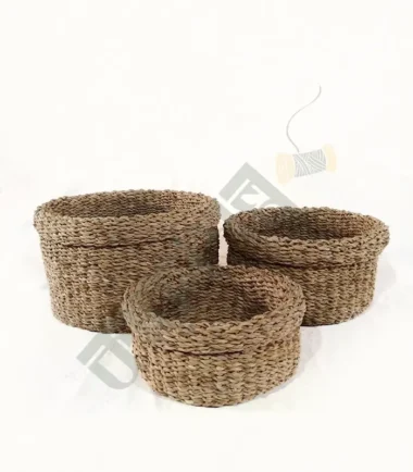Seagrass Handwoven Multipurpose Baskets set of 3