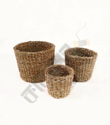 Seagrass Handwoven Planter Pot set of 3