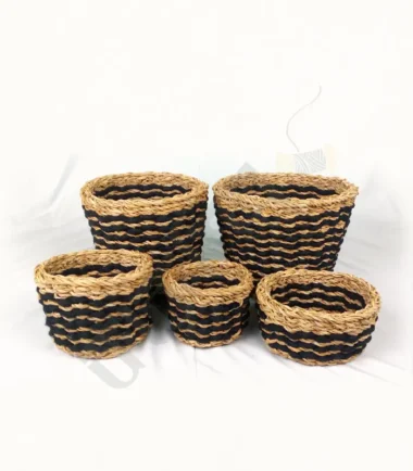 Seagrass Handwoven Planter Pot set of 5