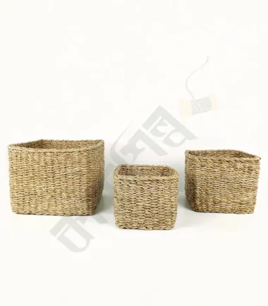 Seagrass Natural Planters set of 3