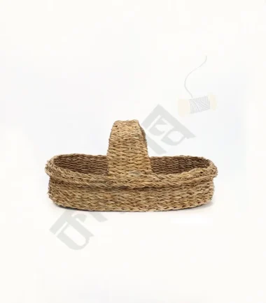 Stylish Seagrass Fruit Basket with Handle