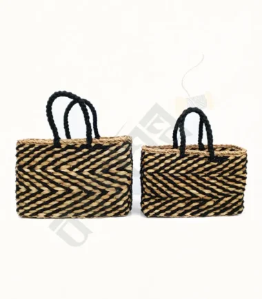 Stylish Seagrass Ladies Bag with Dyed Jute set of 2